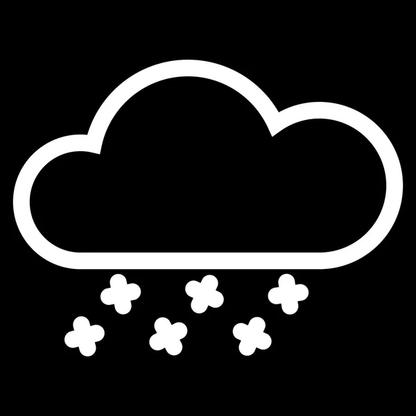 Väder spindelväv ikonen med moln och snö — Stockfoto