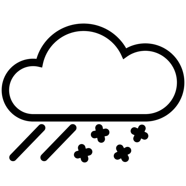 Wetter-Websymbol mit Wolken, Schnee und Regen — Stockfoto