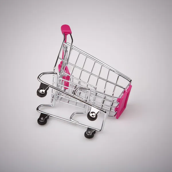 Shopping cart on white background — Stock Photo, Image