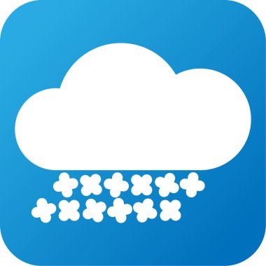 bulut ve kar ile hava durumu web simgesi