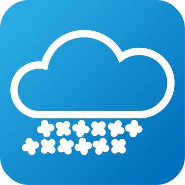 bulut ve kar ile hava durumu web simgesi