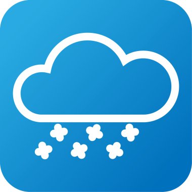bulut ve kar ile hava durumu web simgesi