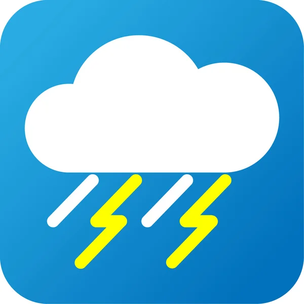 Väder spindelväv ikonen med moln och regn — Stockfoto