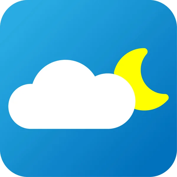 Väder spindelväv ikonen med moln och månen — Stockfoto