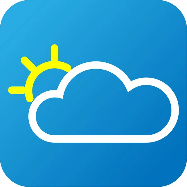Wetter-Websymbol mit Wolken und Sonne — Stockfoto