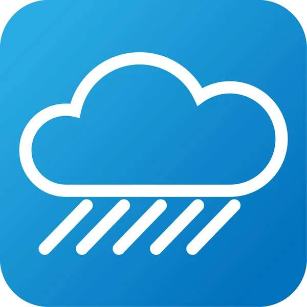 Icône web météo avec nuages et pluie — Photo