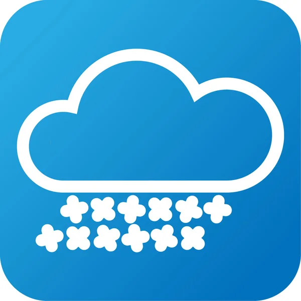 Väder spindelväv ikonen med moln och snö — Stockfoto