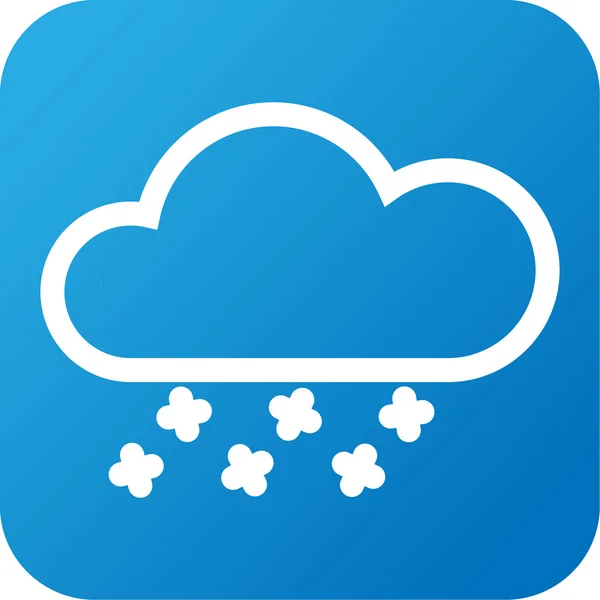 Clima icono web con nube y nieve — Foto de Stock