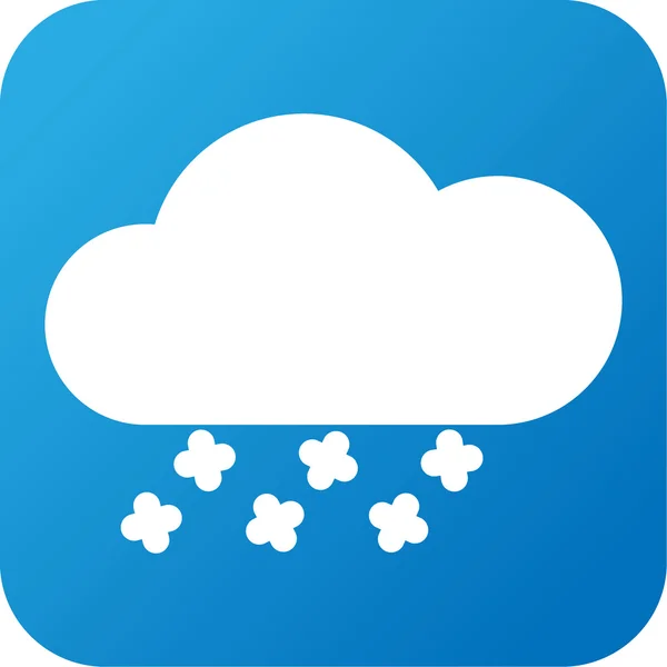 雲と雪の天気 web アイコン — ストック写真