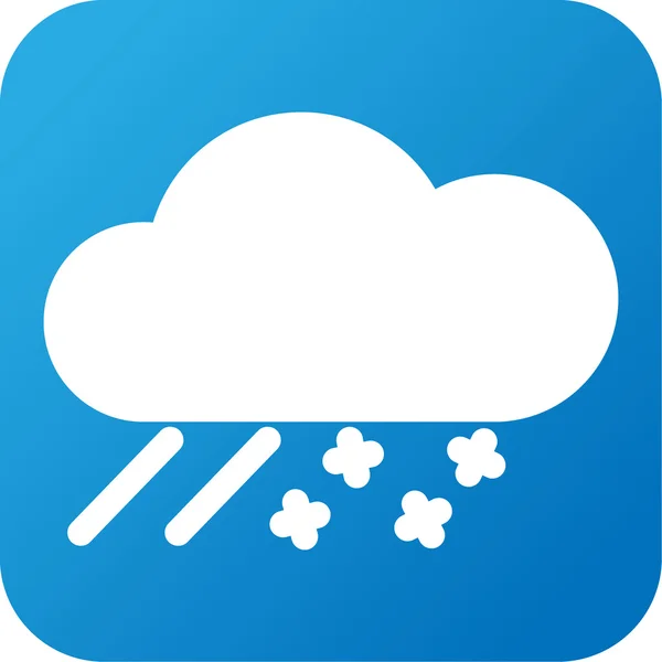 Icono web meteorológico con nube, nieve y lluvia — Foto de Stock