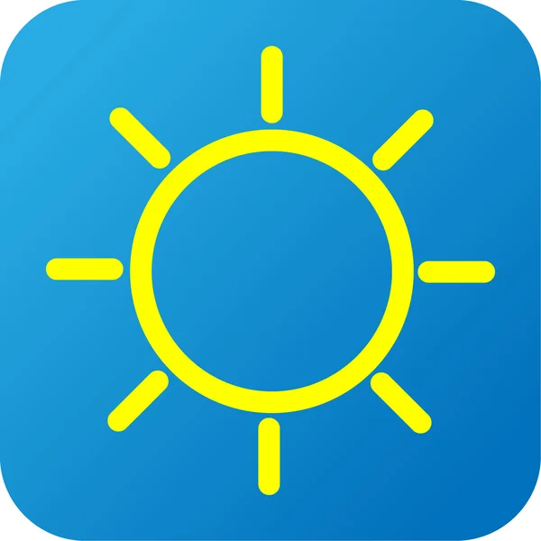 Weather web icon with sun — Stock Photo, Image