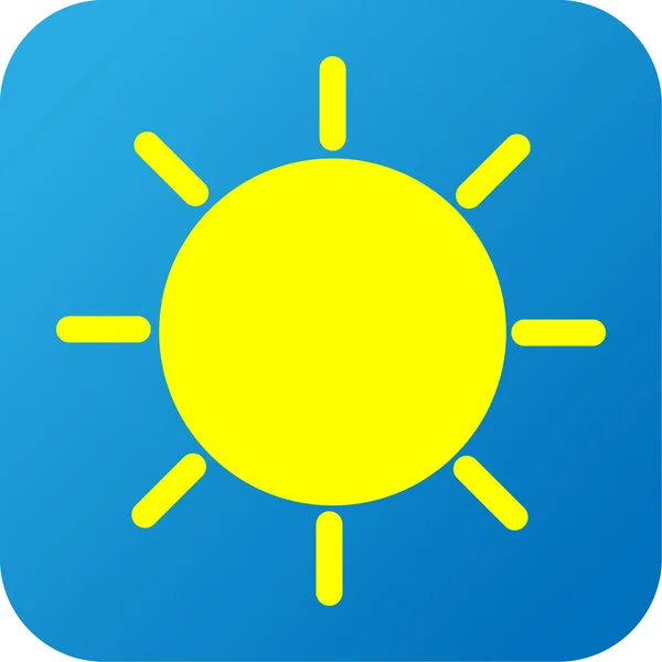 Weather web icon with sun — Stock Photo, Image