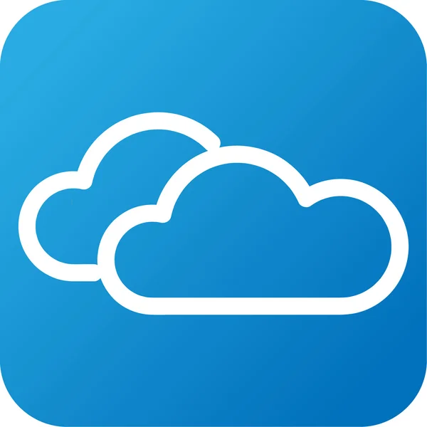 Väder spindelväv ikonen med moln — Stockfoto