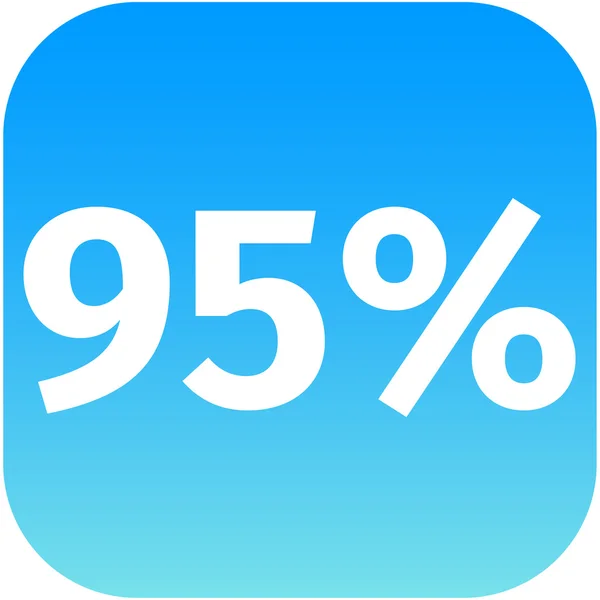 95 percent icon — Stock Photo, Image