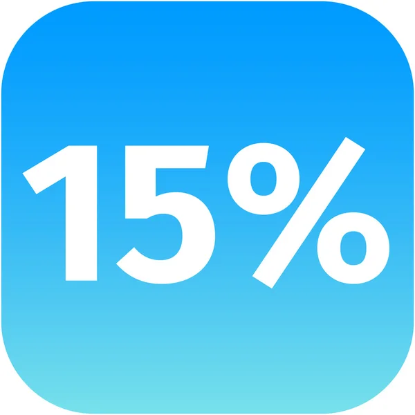 15 percent icon — Stock Photo, Image