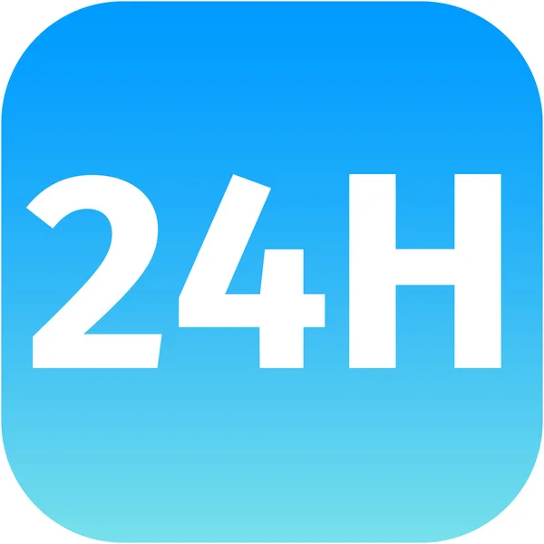 24H blue icon or button — Stock Photo, Image