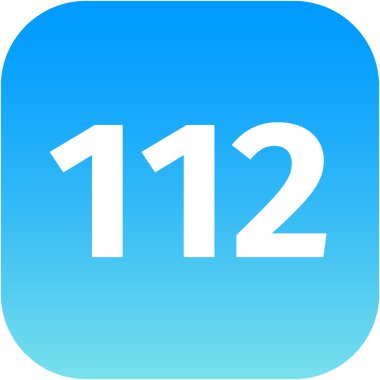 fehér alapon kék segélyhívás ikon