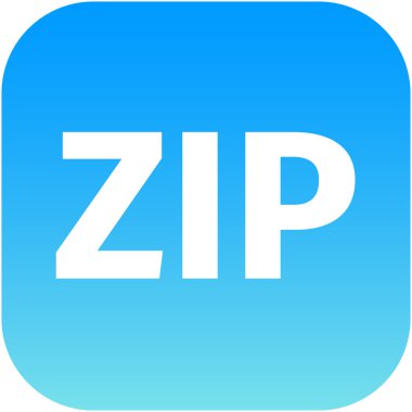 Arşiv ZIP mavi simge için apps