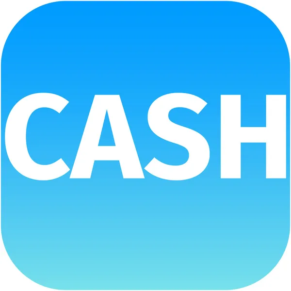 Blue cash icon — Stock Photo, Image