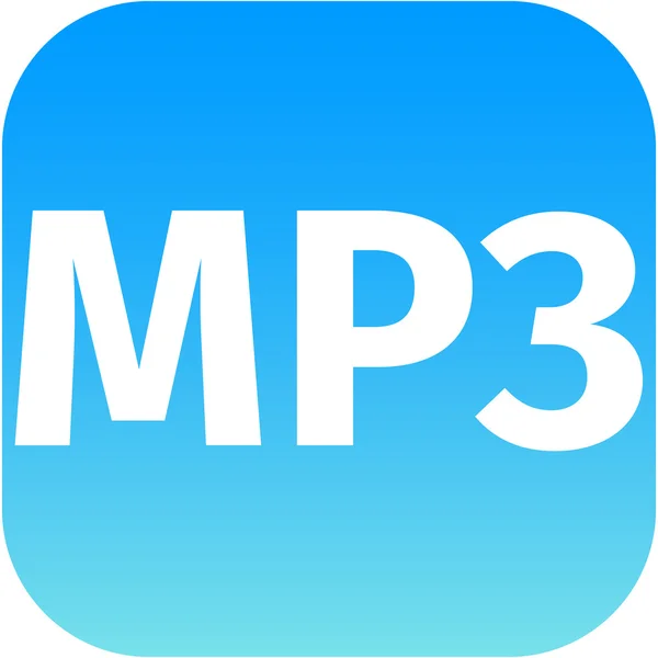 Blue mp3 music icon — Stock Photo, Image