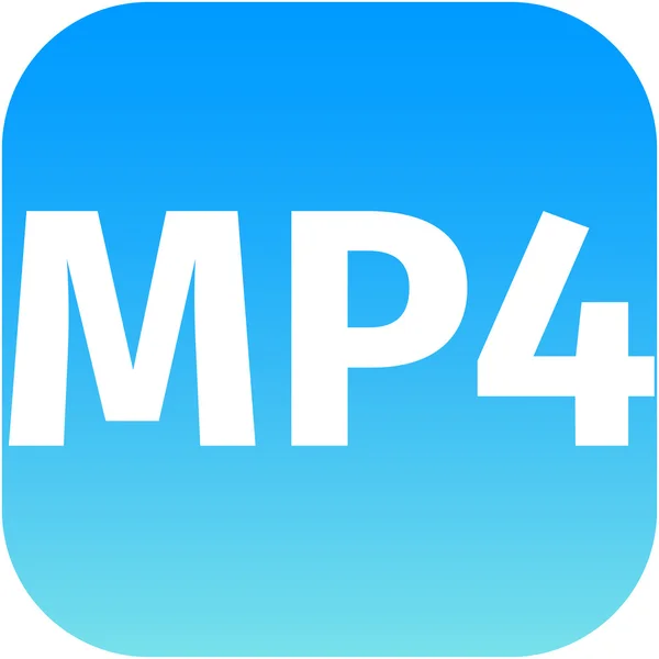 MP4 blue download icon — Stock Photo, Image