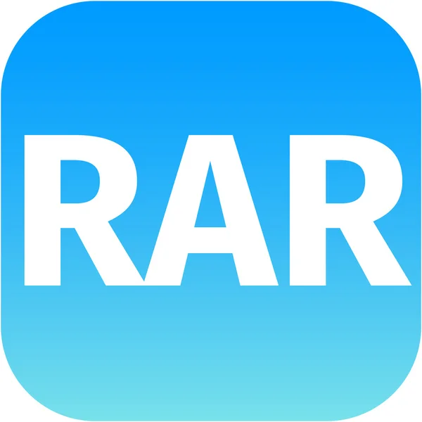 Rar blauwe pictogram voor apps archief — Stockfoto