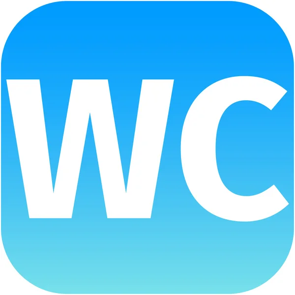 Wc inodoro icono azul — Foto de Stock