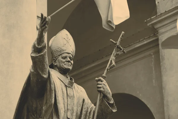 Standbeeld van paus Johannes Paulus ii — Stockfoto