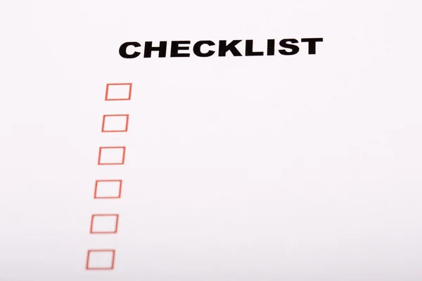 Checklist on white — Stock Photo, Image
