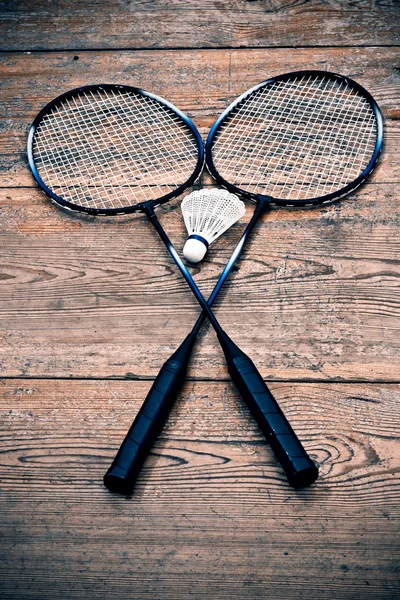 Vintage badminton raket — Stok fotoğraf