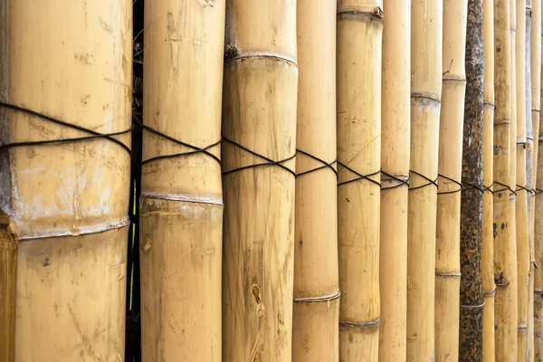 Vieux Mur Simple Bambou Ton Brun Arrière Plan Texture Clôture — Photo