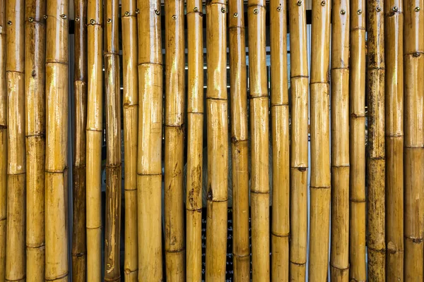 Oude Bruine Toon Bamboe Eenvoudige Muur Bamboe Hek Textuur Achtergrond — Stockfoto