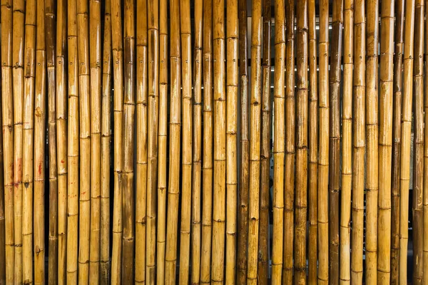 Vecchio Marrone Tono Bambù Semplice Parete Bambù Recinzione Texture Sfondo — Foto Stock