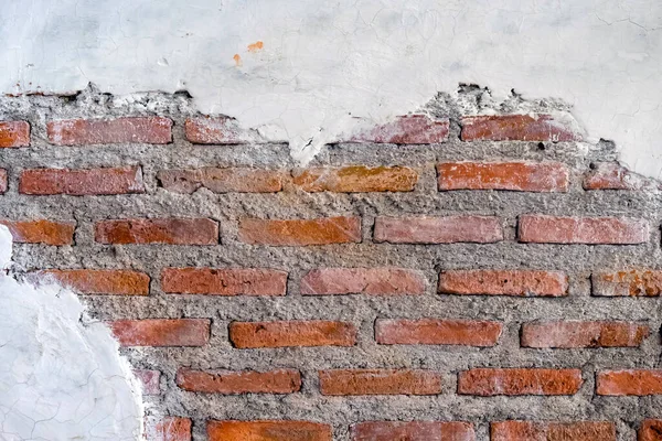 Mur Briques Béton Fissuré Vieux Mur Briques Ciment Texture Fond — Photo
