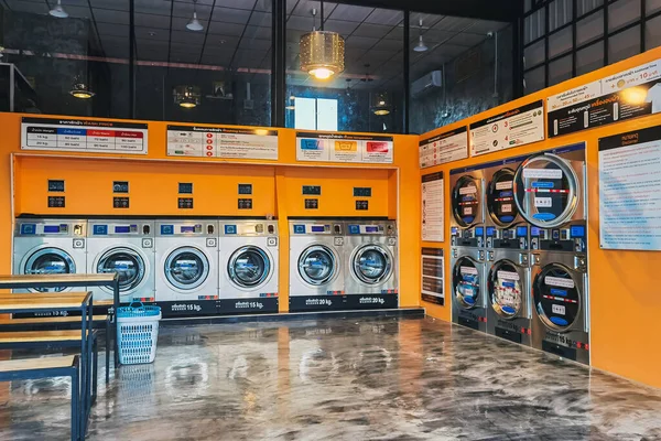 Chachoengsao Thailand Januari 2021 View Laundry Service Shop Automatic Washer — Stockfoto