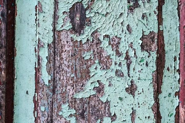 Bunte Craquelure Der Delaminierten Farbe Auf Hölzernem Türhintergrund Holzstruktur Hintergrund — Stockfoto