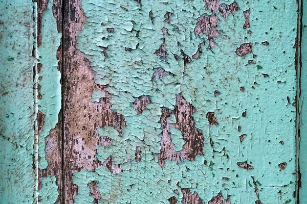 Craquelure Colorido Pintura Delaminada Fundo Porta Madeira Fundo Textura Madeira — Fotografia de Stock