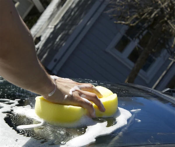 Man tvätt car.jpg — Stockfoto