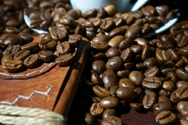 Kaffebönor närbild 2 — Stockfoto