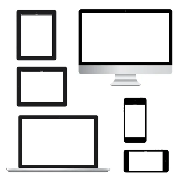 parlak bilgisayar tablet laptop telefon yalıtım vektör eps10