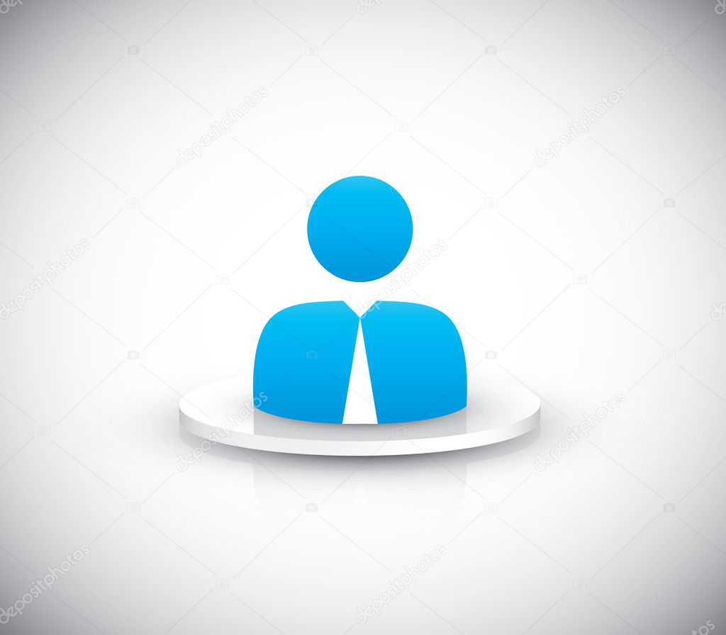 Businessman user icon vector