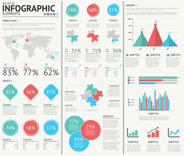 Infographic web design vector elements — Stock Vector