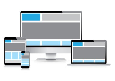 elektronik cihazlar vektör eps10 ile tam olarak yanıt veren web tasarım