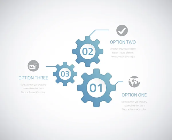 Infographic technologie vistuig met option-elementen. eps10 vector. — Stockvector