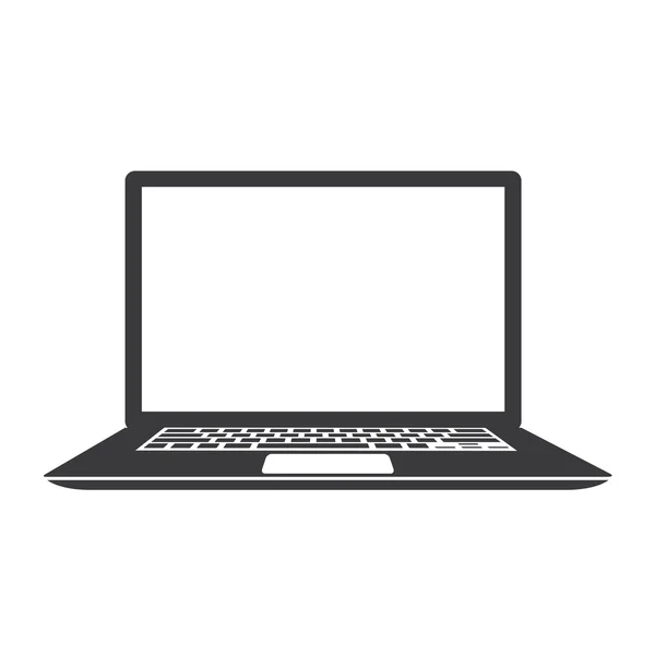 Beyaz arka plan üzerinde izole laptop vektör çizim simgesi