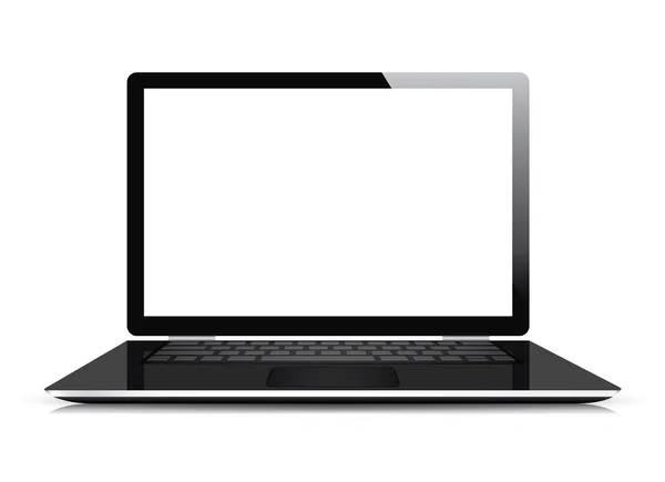 Modern realistic and detailed laptop isolated on white  Vector illustration — Stock Vector