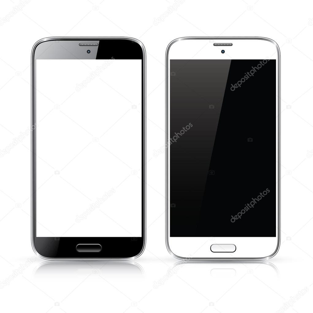 Perfectly detailed vector of modern new smartphone isolated on white