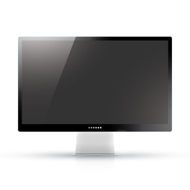 Isolated realistic computer display illustration.
