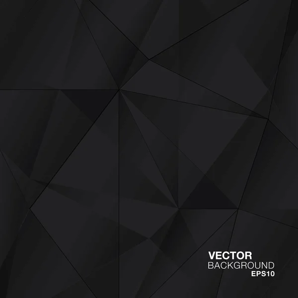 Fondo abstracto geométrico negro vector diamante — Vector de stock