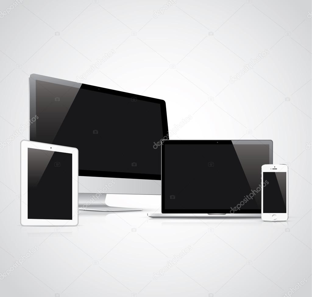 Electronic devices vector illustration
